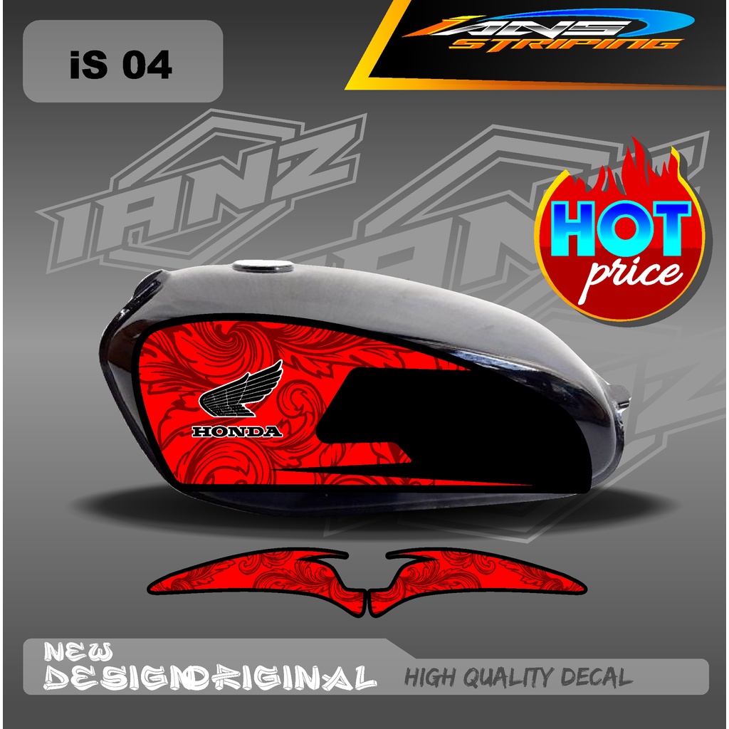 STRIPING CB 100 STANDART / STIKER CB 100 CUSTOM HOLOGRAM DAN NON HOLOGRAM IS 04