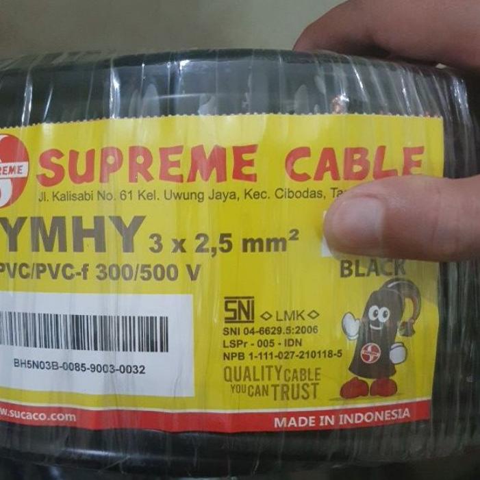BestSeller  KABEL NYYHY NYMHY NYY NYM HY 3X2,5 3 X 2,5 2.5 SERABUT KULIT PUTIH / HITAM SUPREME ECERA