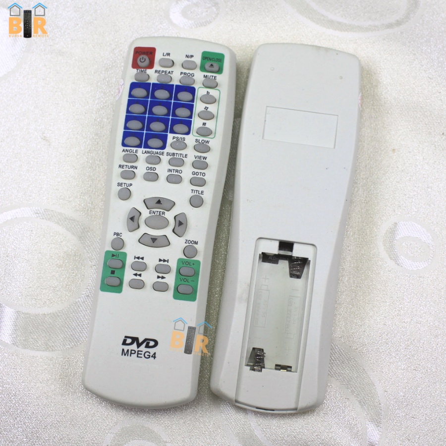 Remot / REMOTE DVD Asatron Putih tanpa setting