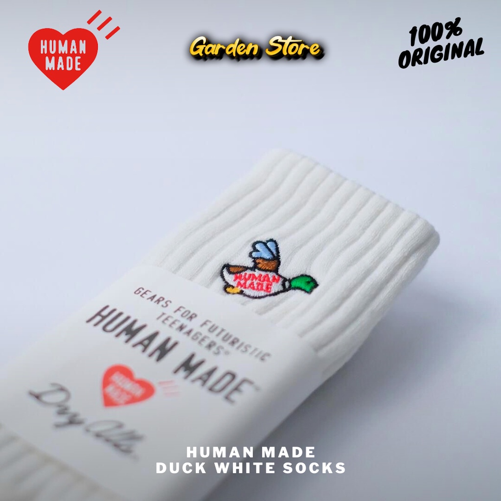 KAOS KAKI HUMAN MADE DUCK WHITE //BNIP //100% ORIGINAL