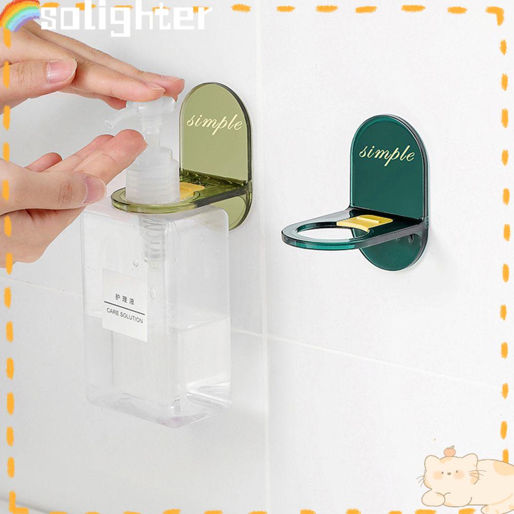 Solighter Shower Gel Hanger Punch-free Self-Adhesive Gantungan Dinding Sabun Cair Shampoo Botol Rak