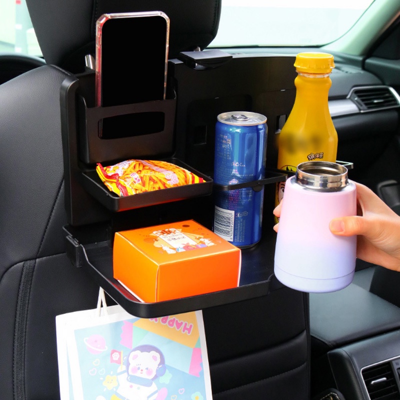 Tempat Gelas Mobil Lipat/Auto Seat Back Desk Meja Makan Tempat Minuman Bracket Universal Tempat Tray Makanan Botol Cars Storage Box