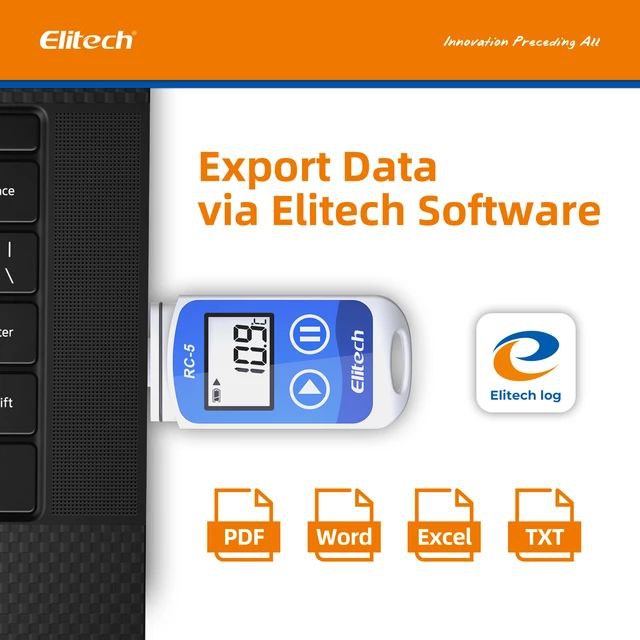 Elitech RC5 Temperature Data Logger Monitor USB RC 5 RC-5 Suhu Loger