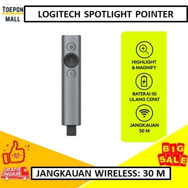 Pointer Logitech Spotlight Pointer Presenter Wireless Bluetooth - Slate