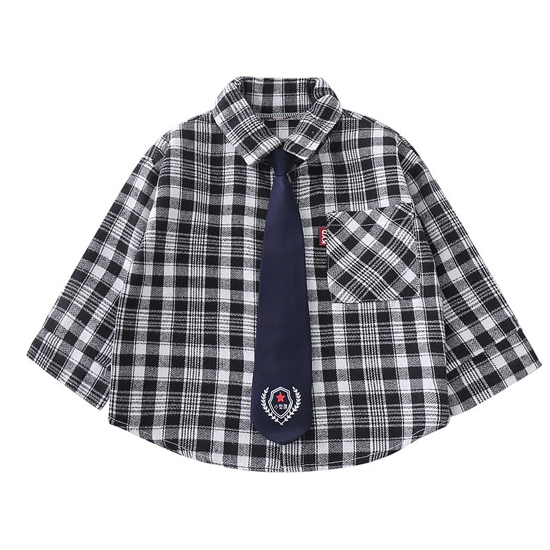 HEM Kotak Kotak Anak Laki2 Usia 1 2 3 4 5 6 Tahn Import Premium Set Kameja Anak Cowok Lengan Panjang