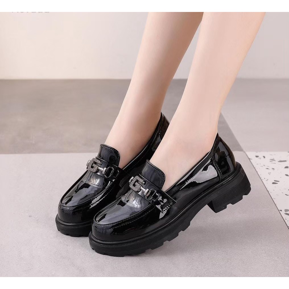 Sepatu Loafers Docmart Wanita '' Croco Matte - Glosy '' Style Mutiara Premium G 0699