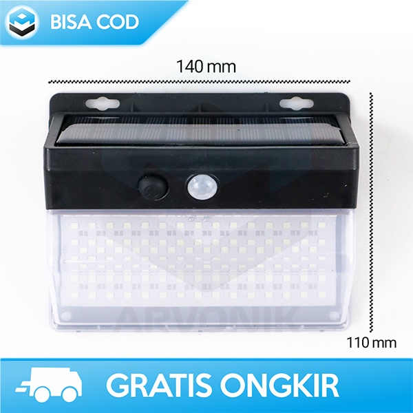 LAMPU DINDING OUTDOOR LAMPU SOLAR TAHAN AIR IP65 206 LED BY WOOPOWER