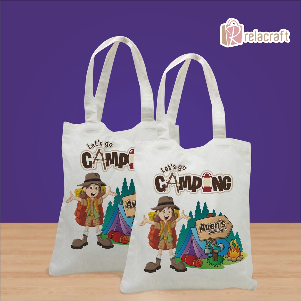 TOTEBAG PEREKAT /TEMA CAMPING /RELACRAFT