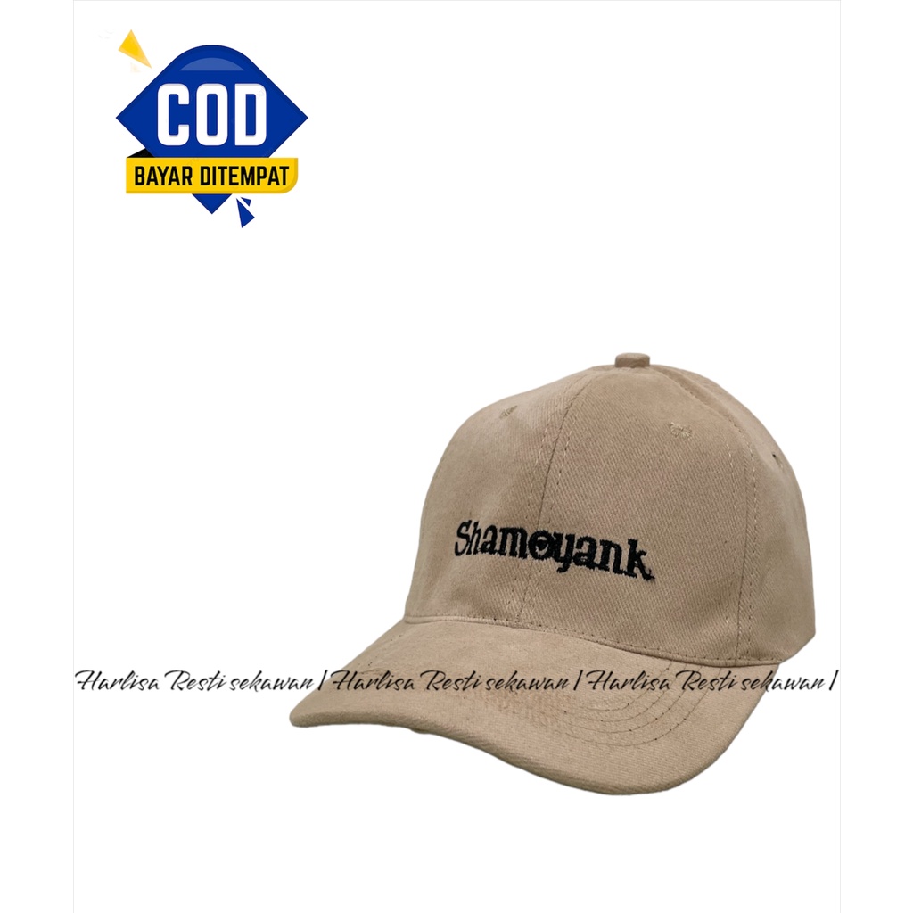 TOPI BASEBALL HAT BORDIR SHAMOYANK PRIA WANITA DEWASA TALI CAKOP BESI ANTI KARAT