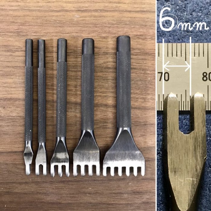 BEST SELLER OKA Factory 6 mm DIAMOND Hole Punches - prong pricking - Leather tools - 4 Prong