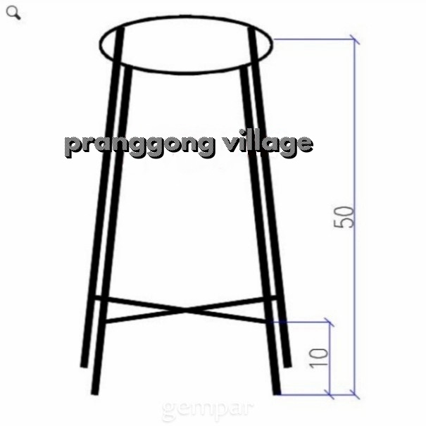 TDW / T50 D30 STANDING POT MULTIFUNSI / RAK POT BESI