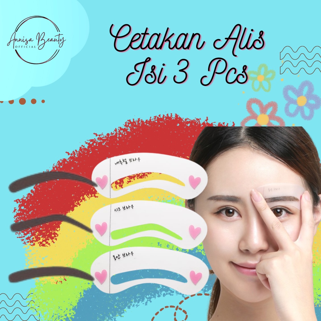 Murah Cetakan Alis/card eyebrow mold/cetakan sulam alis Import Isi 3