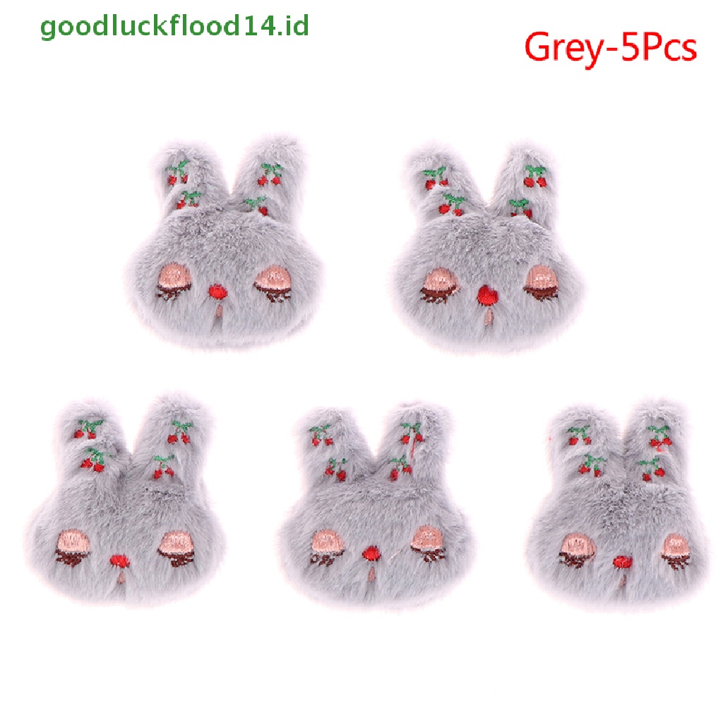 [GOOGFOUR] 5pcs Squing Rabbit Plush Patch Bros Tas Mantel Sweater Syal Lencana Pin Dekorasi [TOP]