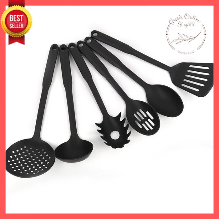 GOS -E201- Spatula 6 in 1 - Spatula Satu Set - Sutil Sodet Masak Untuk Tumis Rebus Paket -Spatula Set Isi 6pcs