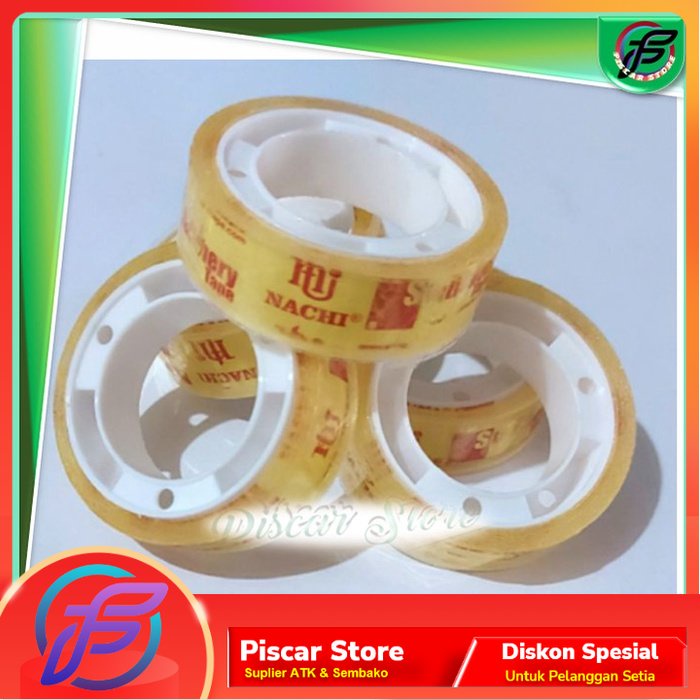 

Isolasi Kecil 12mm x 25 yard / Isolasi 1/2 inch - Nachi|Lakban Bening