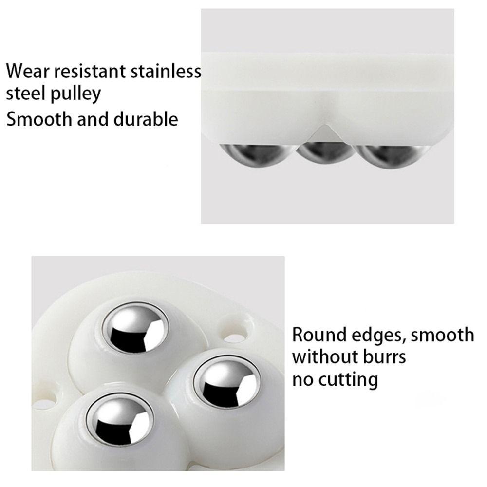 Top 4Pcs Perekat Universal Roda Roller Aksesoris Rumah Tangga Manik-Manik Stainless Steel Universal Roda Kotak Roller Kebisingan Rendah 360o Universal Wheels