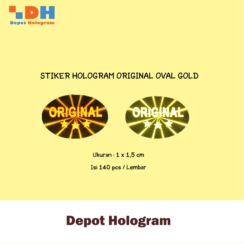 

Paket St.Hologram Original Oval Gold 1 cm x 1,5 cm - 30 lbr