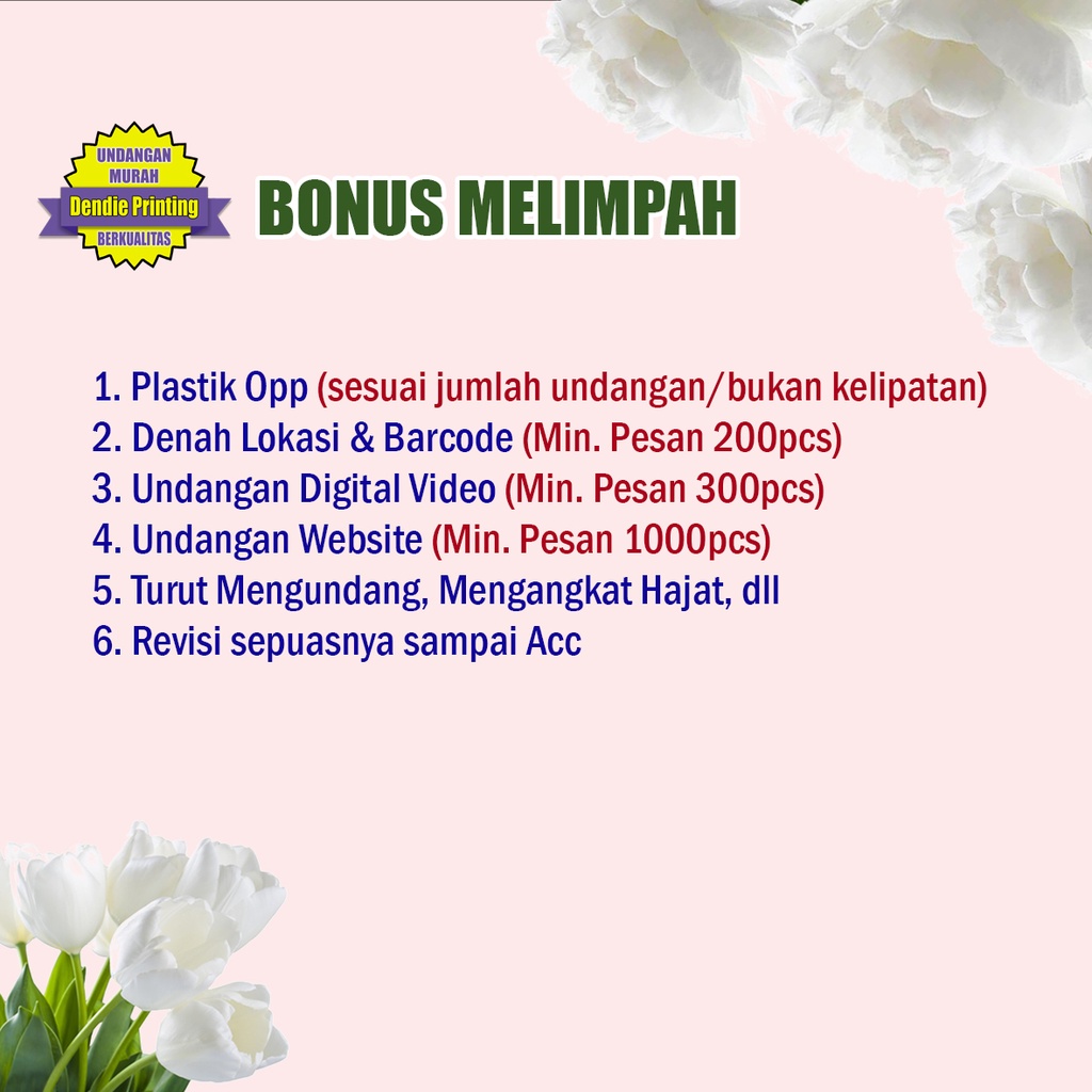 Undangan Pernikahan Dendie Printing
