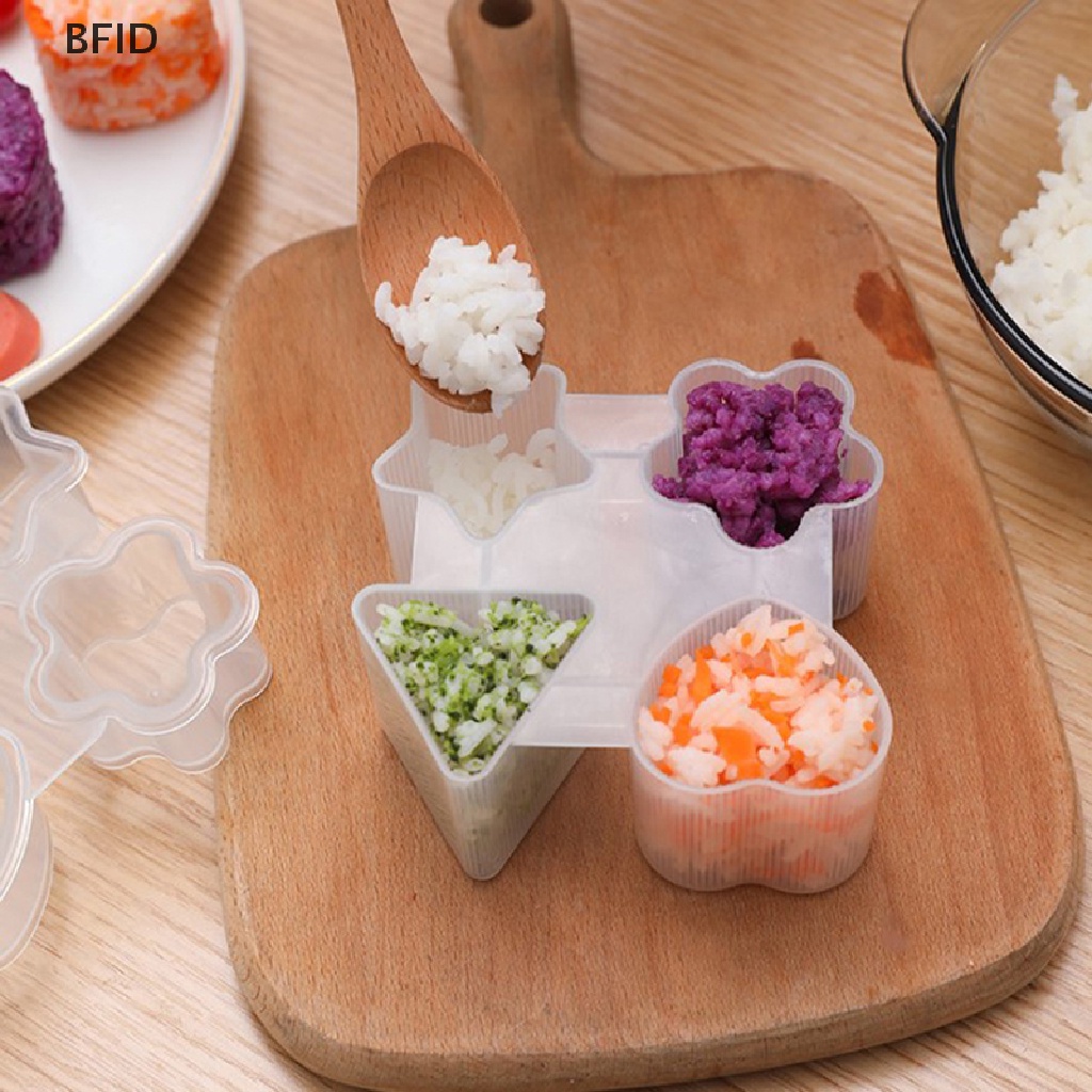 [BFID] Cetakan Sushi Profesional Non PP Tepi Halus Bentuk 4-in-1 Sushi Maker Alat Masak Set Gadget Dapur [ID]