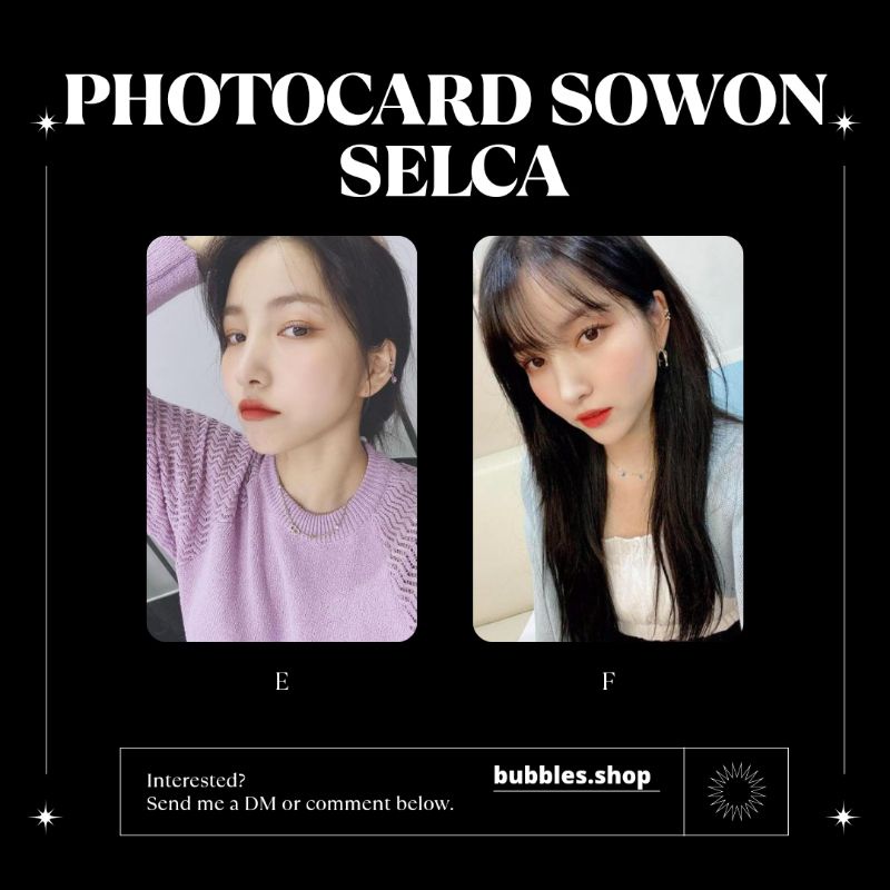 PHOTOCARD UNOFFICIAL SOWON G-FRIEND SELCA