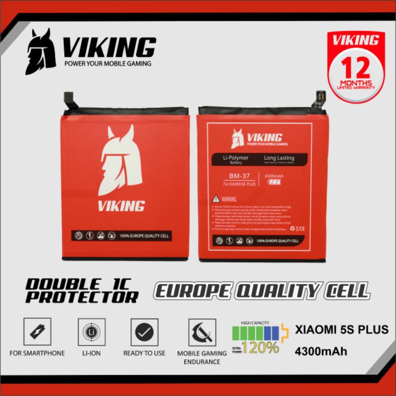 Baterai Viking Xiaomi Redmi 5S+ 5S Plus BM37 - BM37 - Batu Baterai