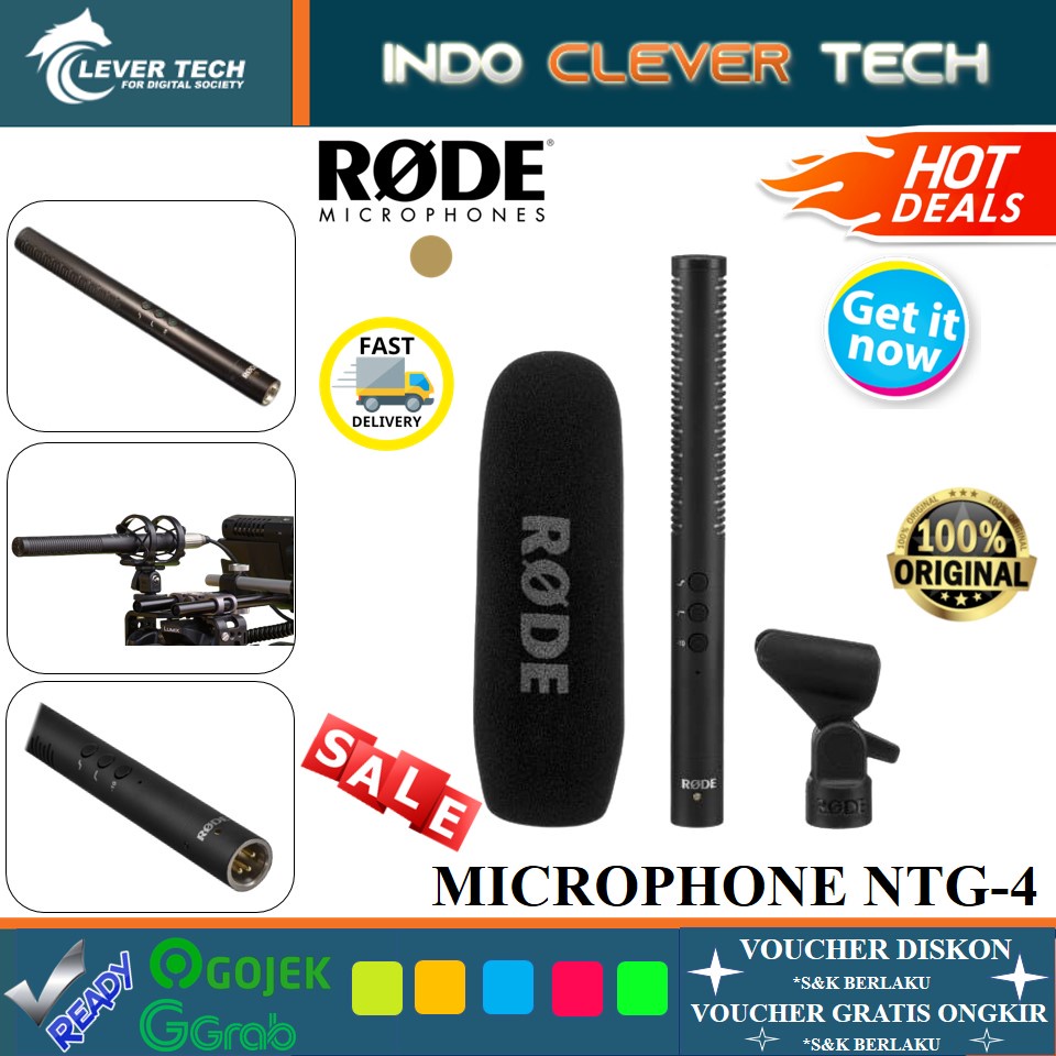 Rode NTG4 Shotgun Microphone - Rode NTG-4 Directional Condenser Microphone