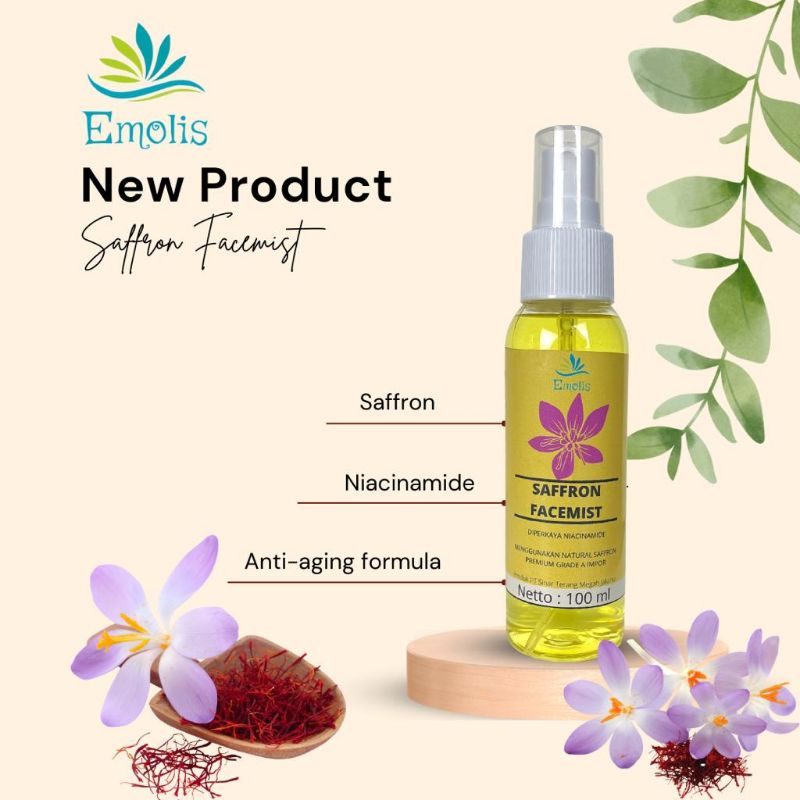 Face Mist Saffron GLOWING dengan BUNGA SAFRON ASLI dan VITAMIN C 100ml