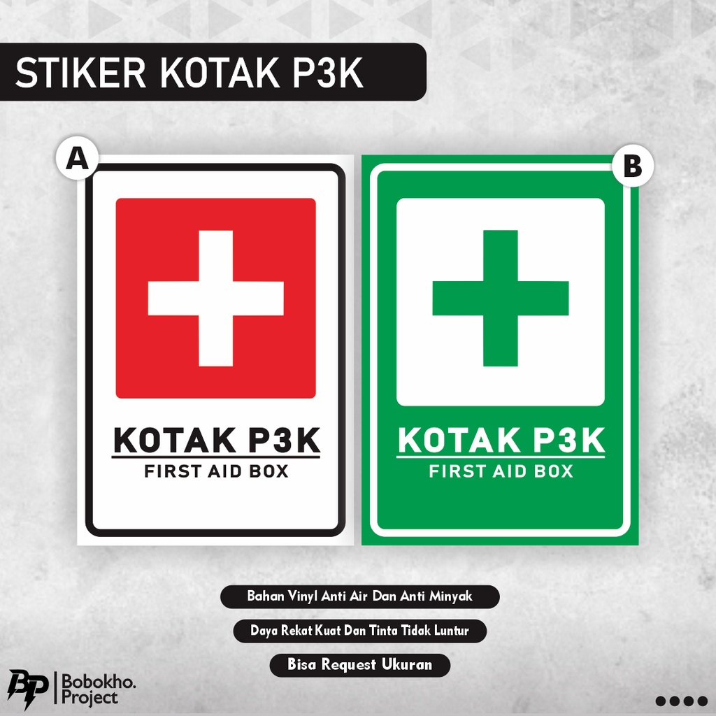 

Sticker Kotak P3k Safety k3 / sticker First Aid Box