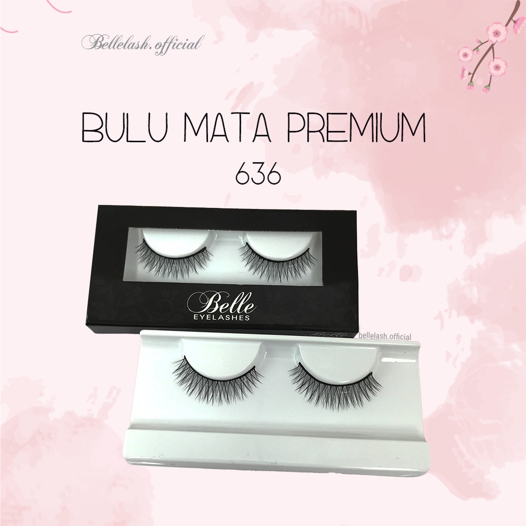 636 Bulu Mata Palsu Handmade Natural False Eyelash Eye Lashes Belle Eyelashes Premium