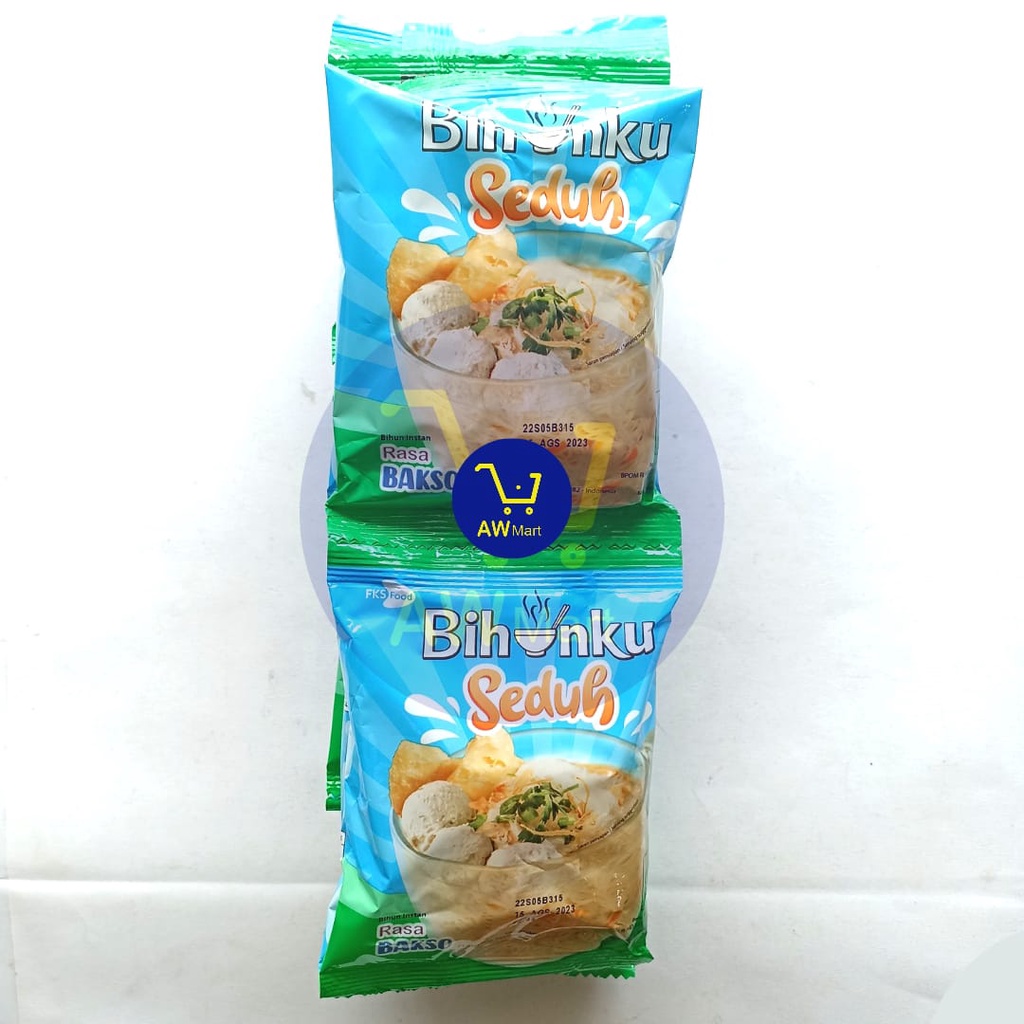 BIHUNKU SEDUH RENCENG RASA SOTO, KALDU AYAM, BASO SAPI ( ISI 10 SACHET X 24 GRAM ) - BIHUN INSTAN RENCENG