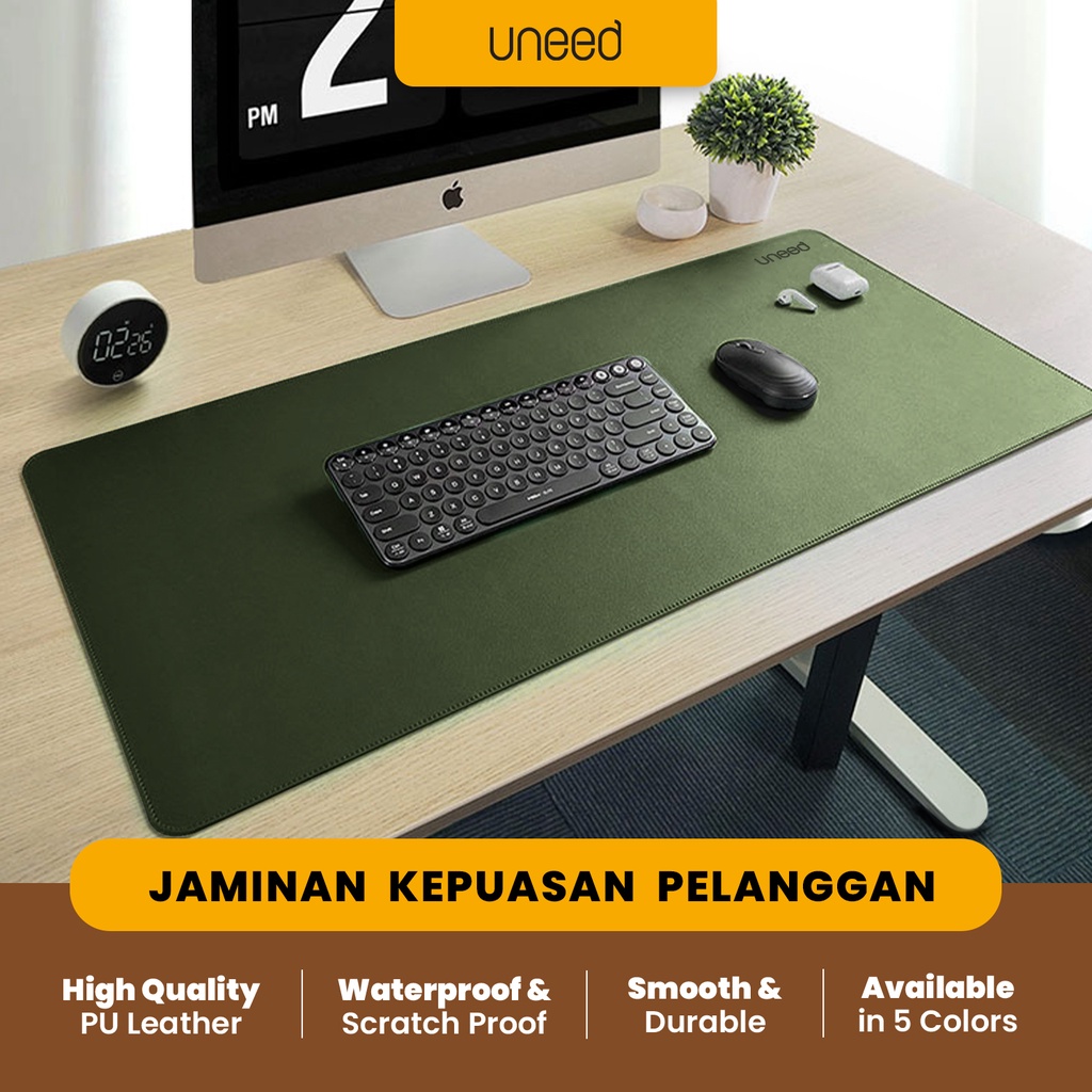 UNEED Premium Mousepad PU Leather Desk Pad Waterproof