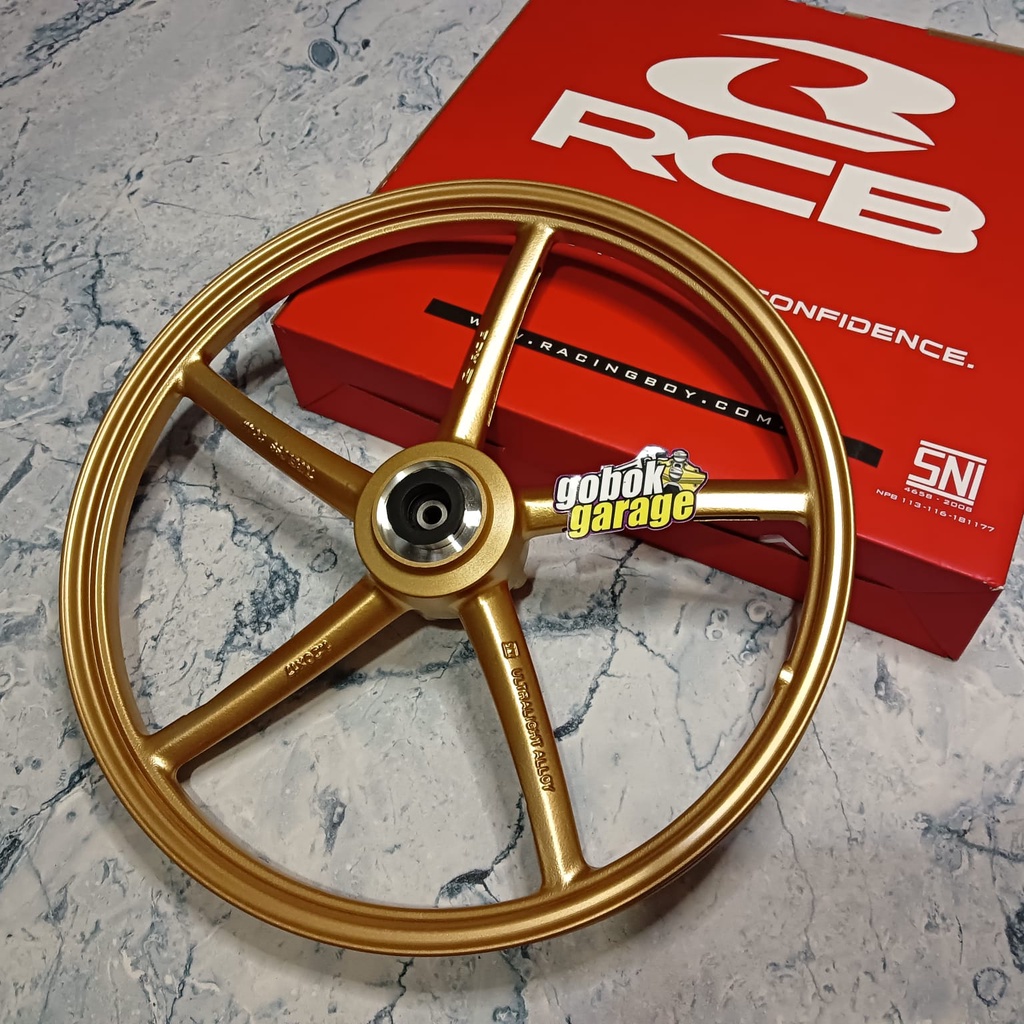 VELG RCB DEPAN 120 JUPITER MIO RING 17 ORIGINAL / VELG RCB SP522 PALANG 5 GOLD