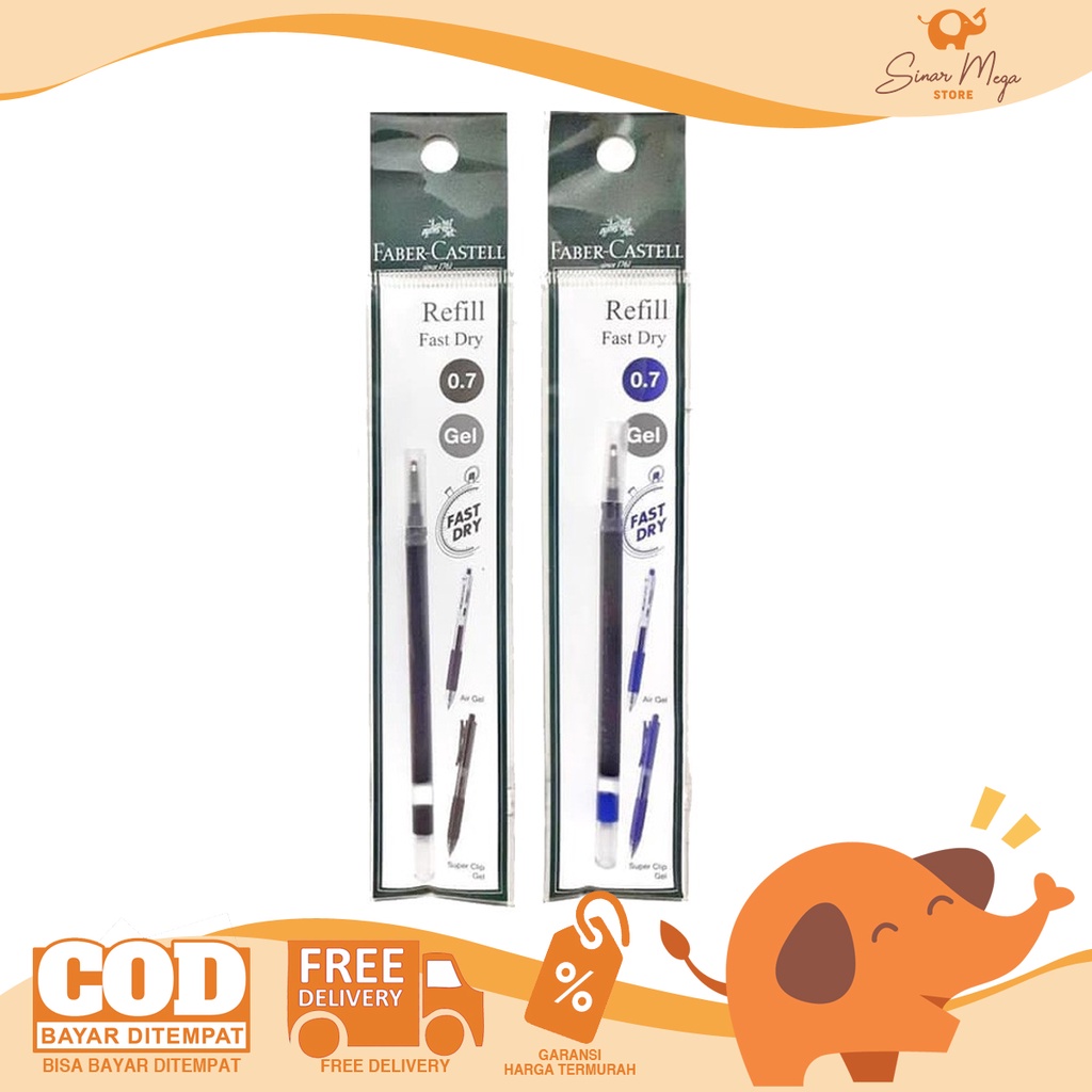 

Faber Castell Refill Air Gel 0,7mm Black dan Blue / Isi Ulang Pulpen Pena Air Gel Berkualitas