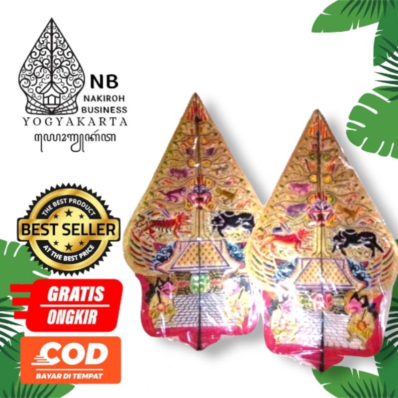 NAKIROHBUSINESS Wayang Kulit Asli GUNUNGAN JUMBO Standar Dalang 80 cm