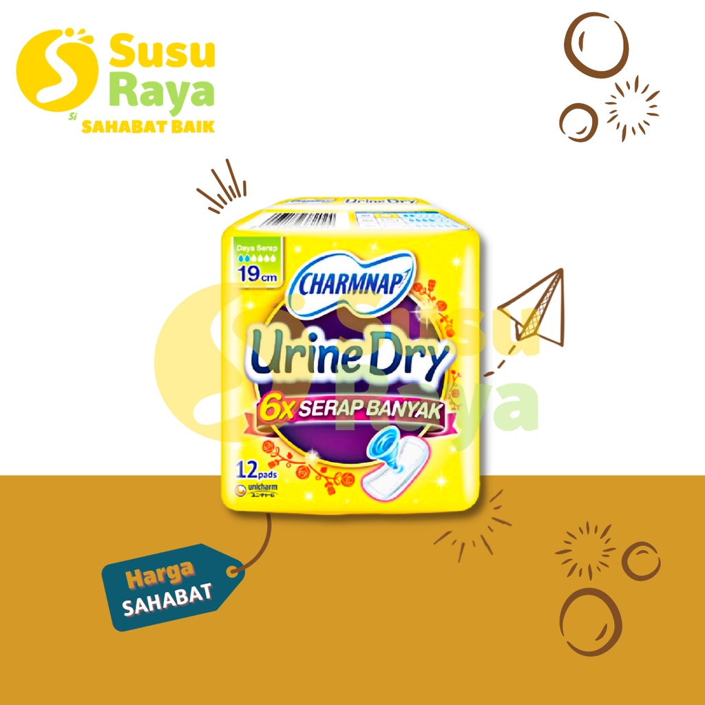 CharmNap Urine Dry Pembalut Urine 29cm 8P/23cm 10P/19cm 12P