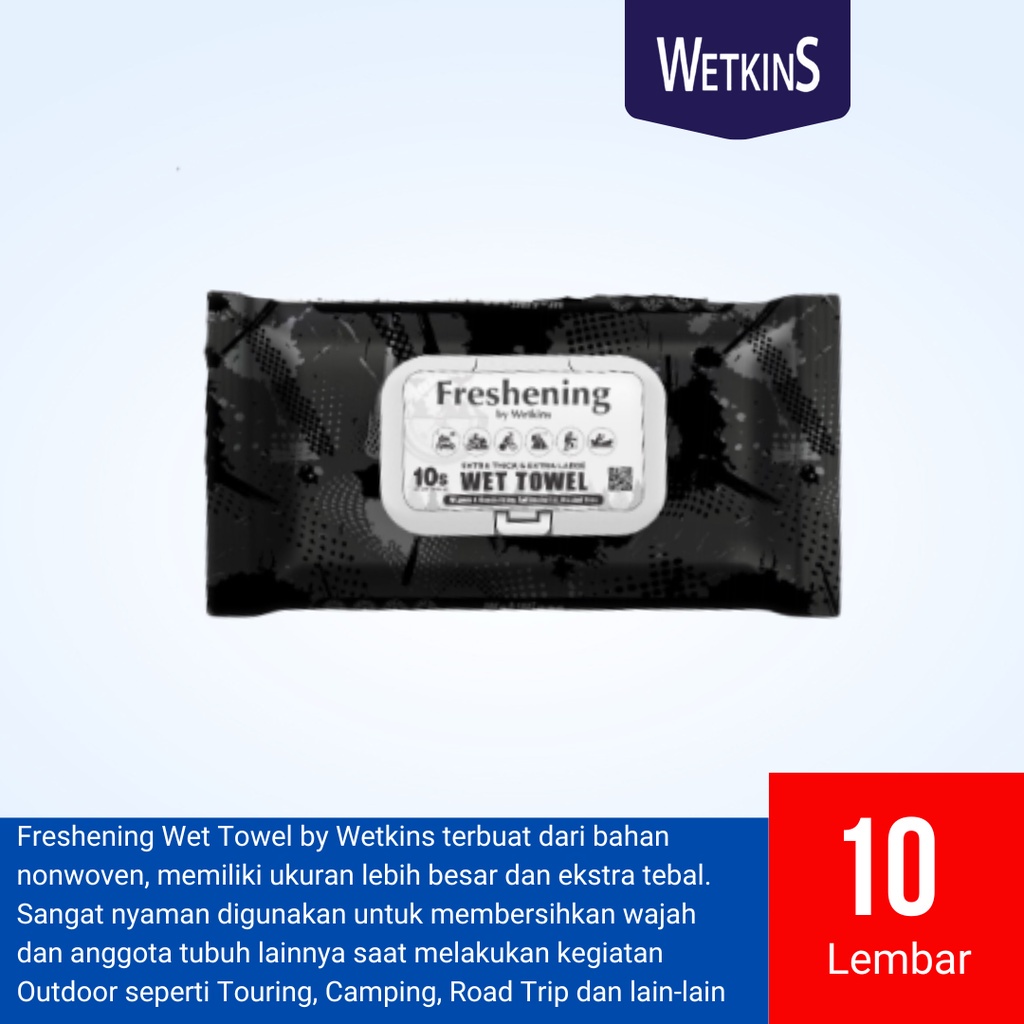 TISSUE BASAH WETKINS FRESHENING TOWEL 10'S