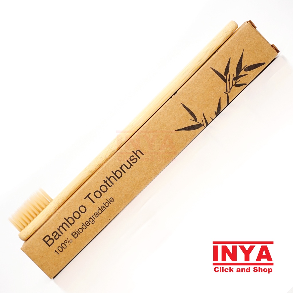 SIKAT GIGI BAMBU NATURAL BAMBOO TOOTHBRUSH 100% BIODEGRADABLE