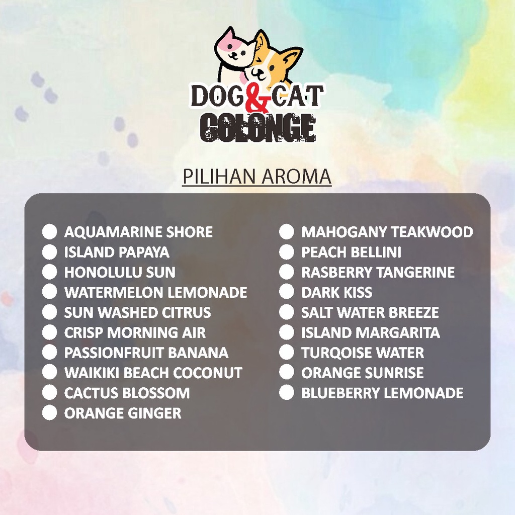 Parfum Penghilang Bau Kotoran Urin Hewan Kucing,Anjing Antibakteri Aroma Body Bath 60ml