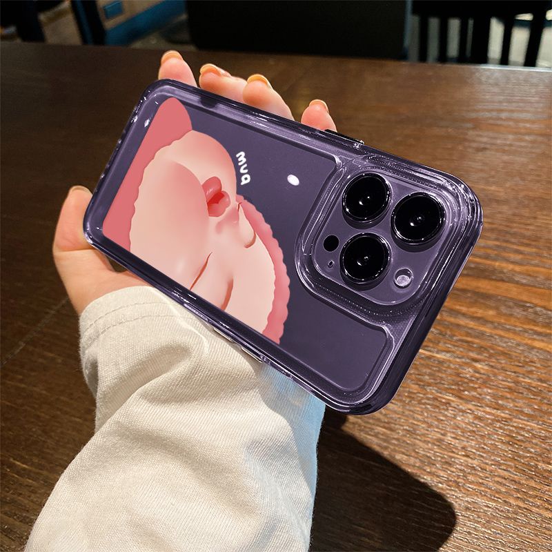 IPHONE Casing Ponsel Lembut Lucu Kompatibel Untuk Iphone14 11 13 12 Pro XS Max X XR 7 8 6S Plus Silcone Casing Shockproof Transparan TPU Cover