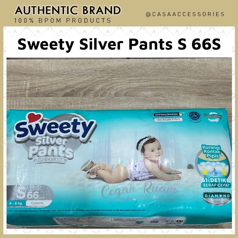 Sweety Silver Pants Size S66 S 66 / Popok Bayi Celana