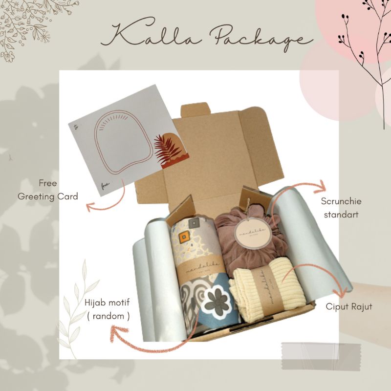 

HAMPERS LEBARAN HIJAB GIFTBOX "KALLA PACKAGE" HAMPERS KADO ULANG TAHUN WEDDING WISUDA