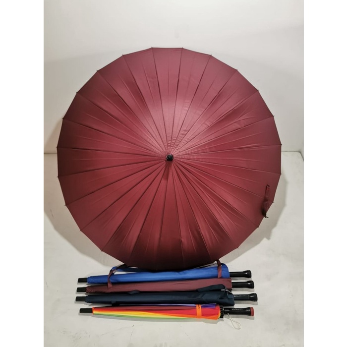 Payung Payung Golf 24 Jari Polos Ada Sarung Kualitas Premium