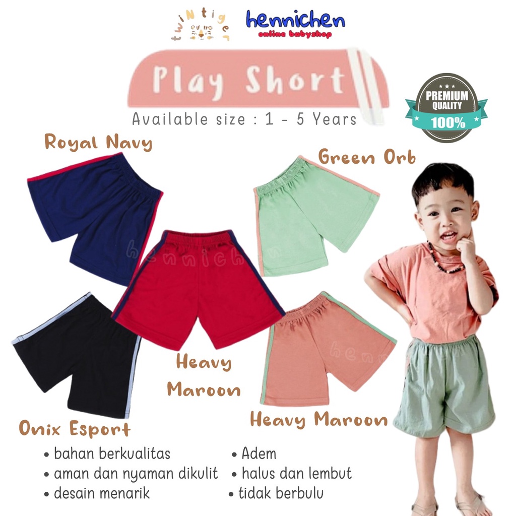 TWIN TIGER PLAY SHORT CELANA PENDEK MAIN ANAK CELANA PENDEK SANTAI 1 - 5 TAHUN