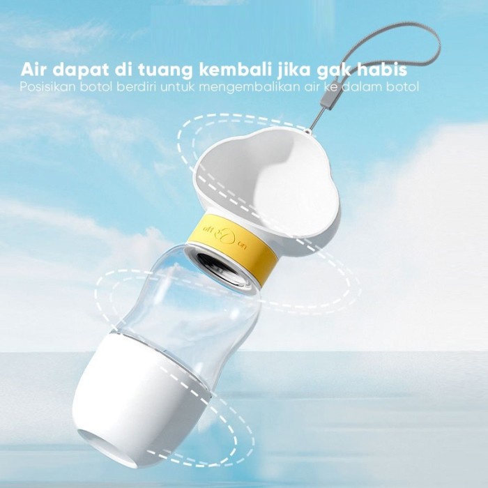 barokahgamis PED FEEDER BOTOL TEMPAT MINUM HEWAN OUTDOOR 2 IN 1