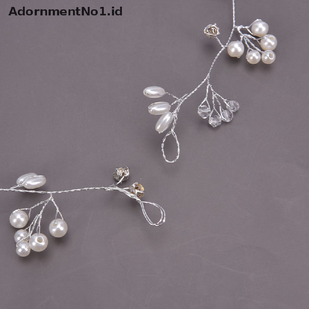 [AdornmentNo1] Mutiara Pernikahan Rambut Pengantin Aksesoris Headband Women Hair Jewelry [ID]