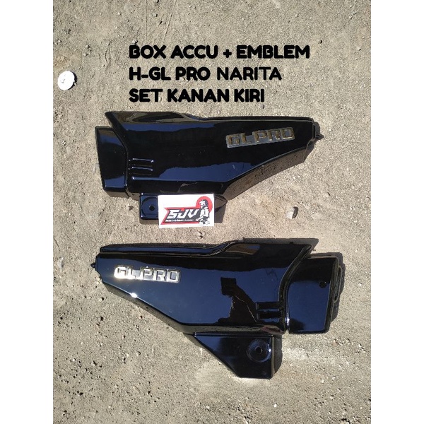 BOX ACCU +EMBLEM NARITA PNP H.GL PRO , TIGER REVO &amp; MEGAPRO NEW BAHAN TEBAL SET KANAN KIRI TERMURAH