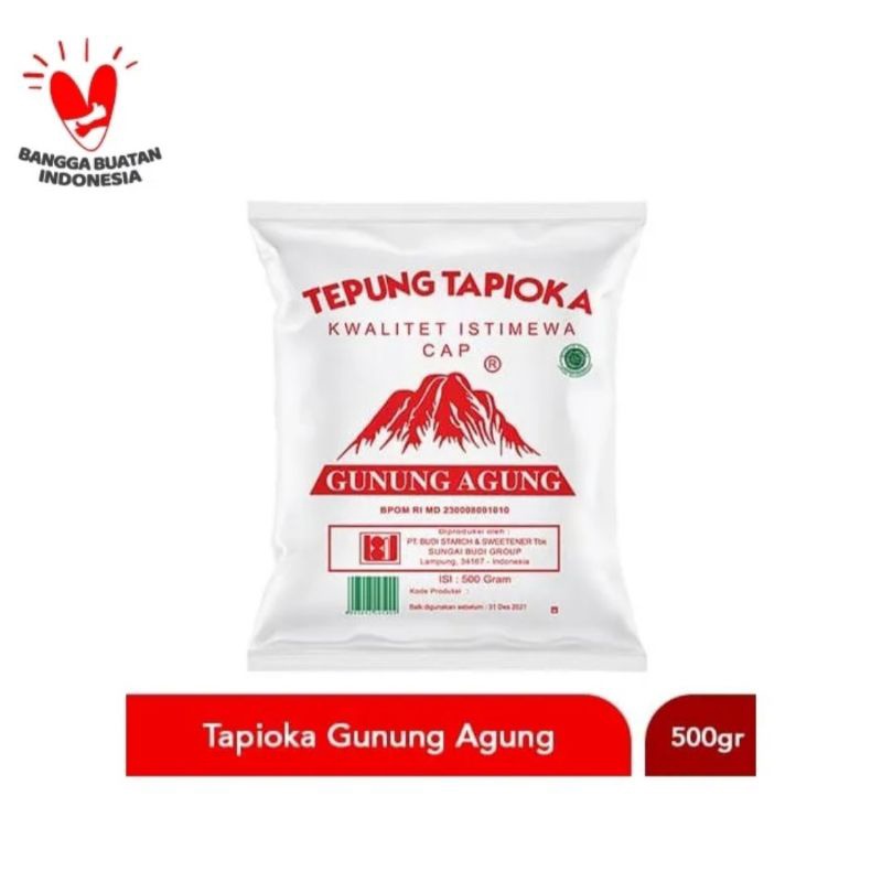 

Tepung Tapioka Gunung Agung Merah 500grm