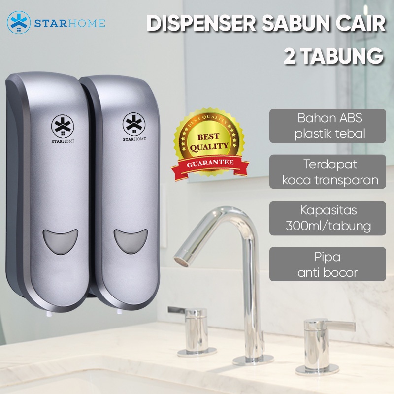 Dispenser Sabun Cair 600 ml Tempat Sabun Cair Single Anti Macet Anti Bocor Dispenser Sabun 7805-2