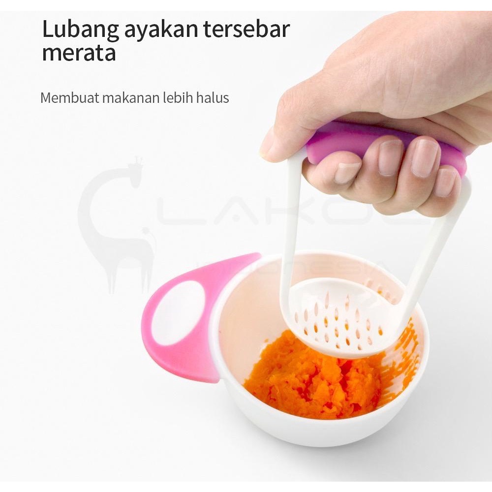 Grinding Bowl / Mangkok MPASI / Baby Food Maker / Baby Safe Food Masher Bowl / Alat Pembuat Makanan Bayi Anak