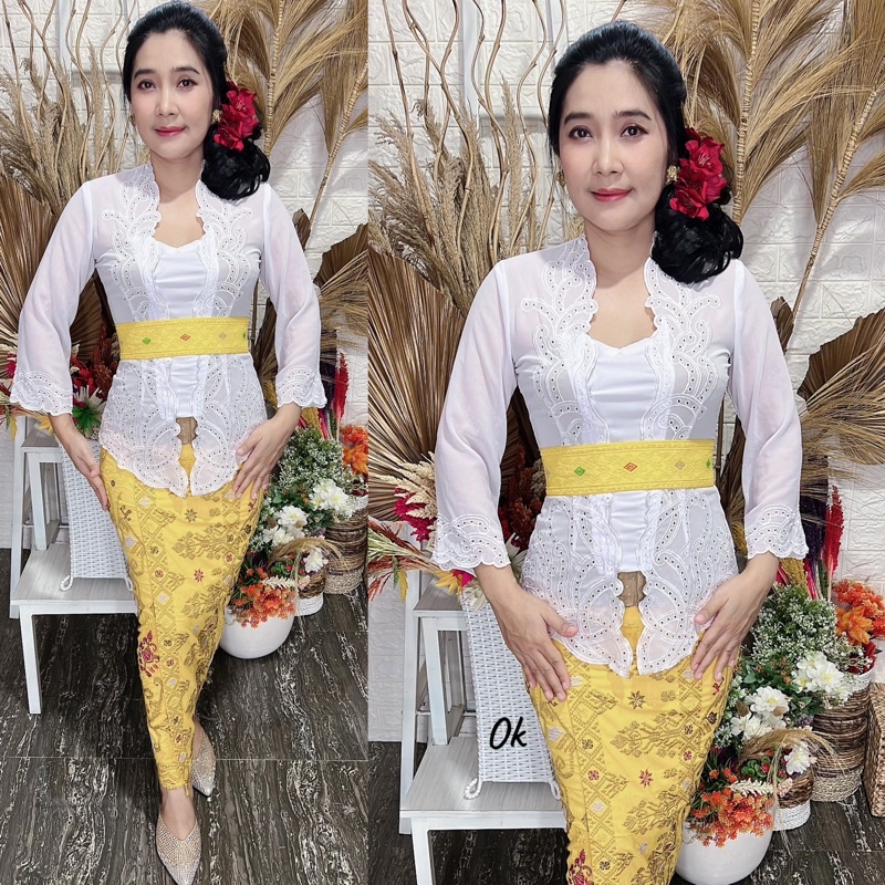 kebaya jadi bordir motif gurita